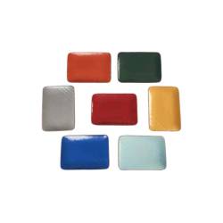 Turquoise ceramic rectangular Mediterraneo Novità Home tray cm 27.5x19.5