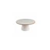 Mediterranean white ceramic cake stand 25x11.5 cm