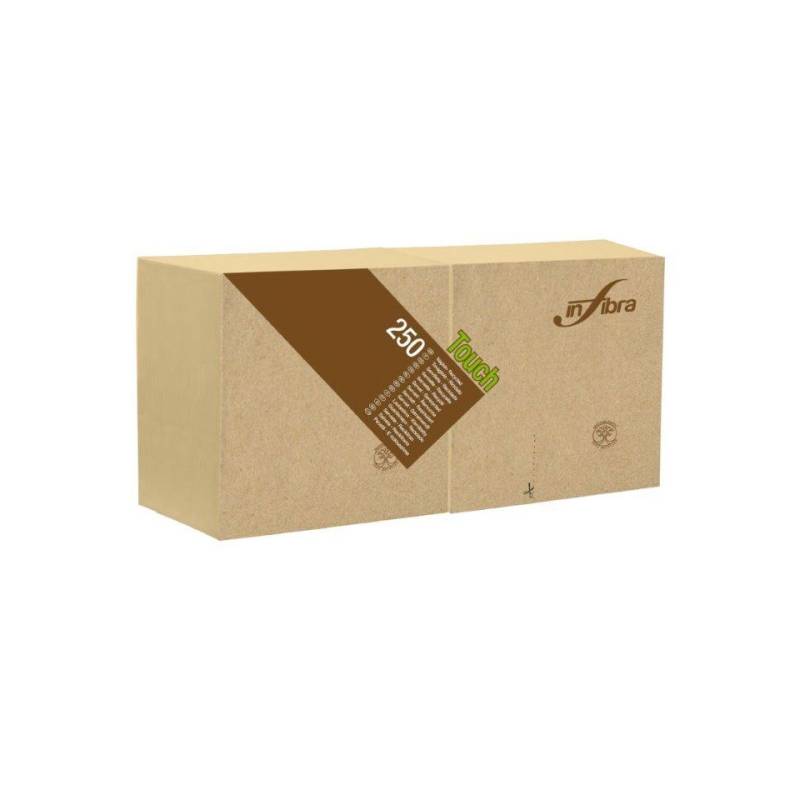 Terra Madre 2-ply napkin in natural ecru paper trim 25x25 cm