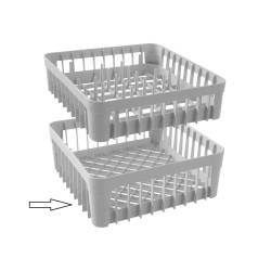 Hendi grey polypropylene dishwasher basket 15.75x15.75x5.90 inch