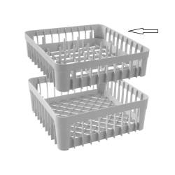 Hendi polypropylene grey dishwasher basket 15.75x15.75x3.93 inch