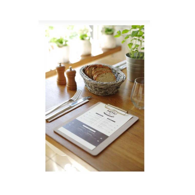 Wooden menu holder with clamp 4.92x7.08 inch
