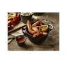 Cast iron 2 handles round saucepan with lid 5.31x2.60 inch