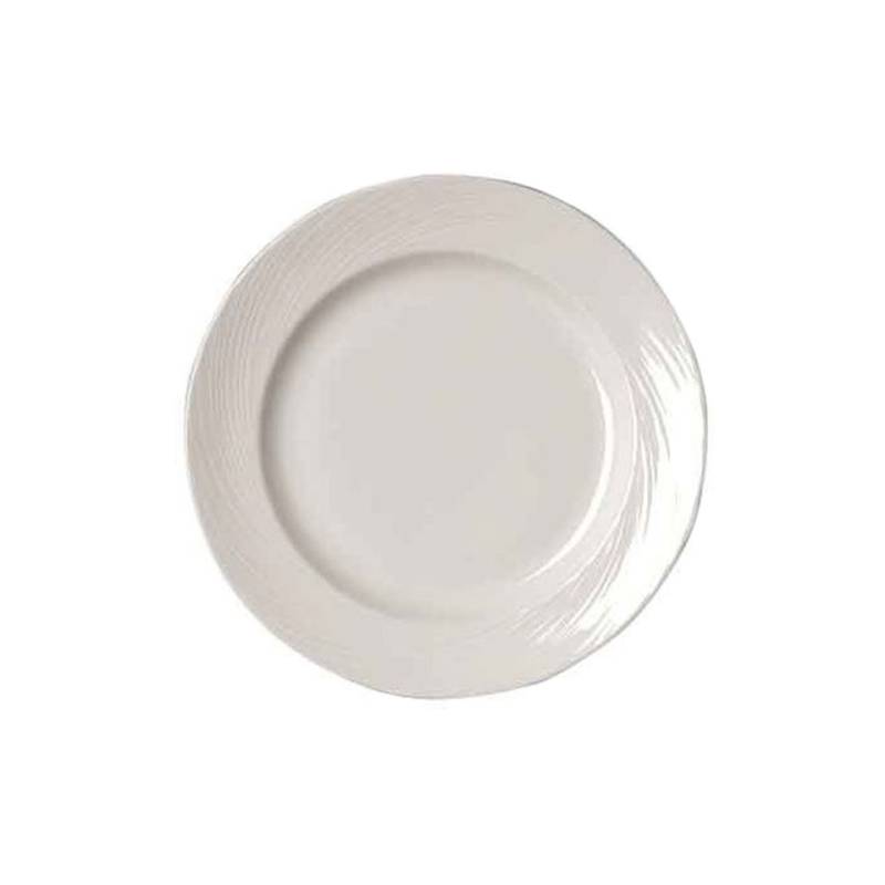 Piatto piano Spyro Distinction Steelite in ceramica vetrificata bianca cm 28