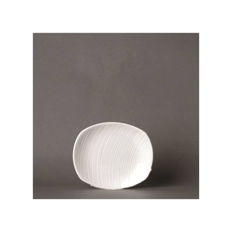 Piatto piano Spyro Distinction Steelite in ceramica vetrificata bianca cm 15x13