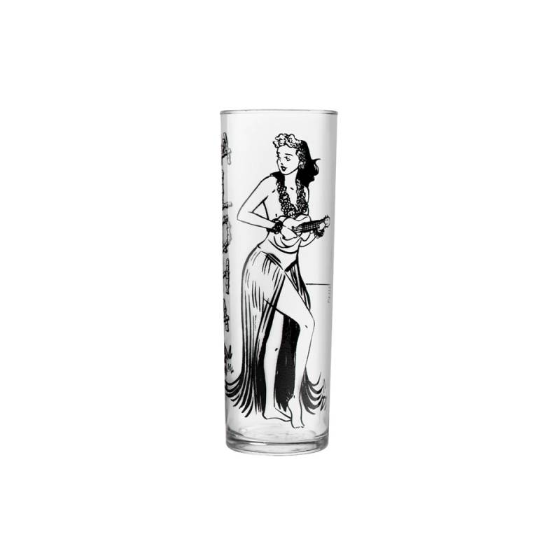 Kahiko Zombie glass tumbler with black decoration cl 39.9