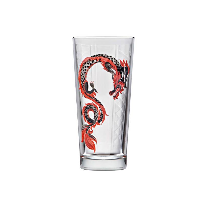 Niho Dragon hi-ball glass tumbler with dragon decoration cl 36