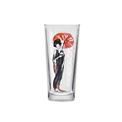  Bicchiere hi-ball Niho Geisha in vetro con decoro a geisha cl 36