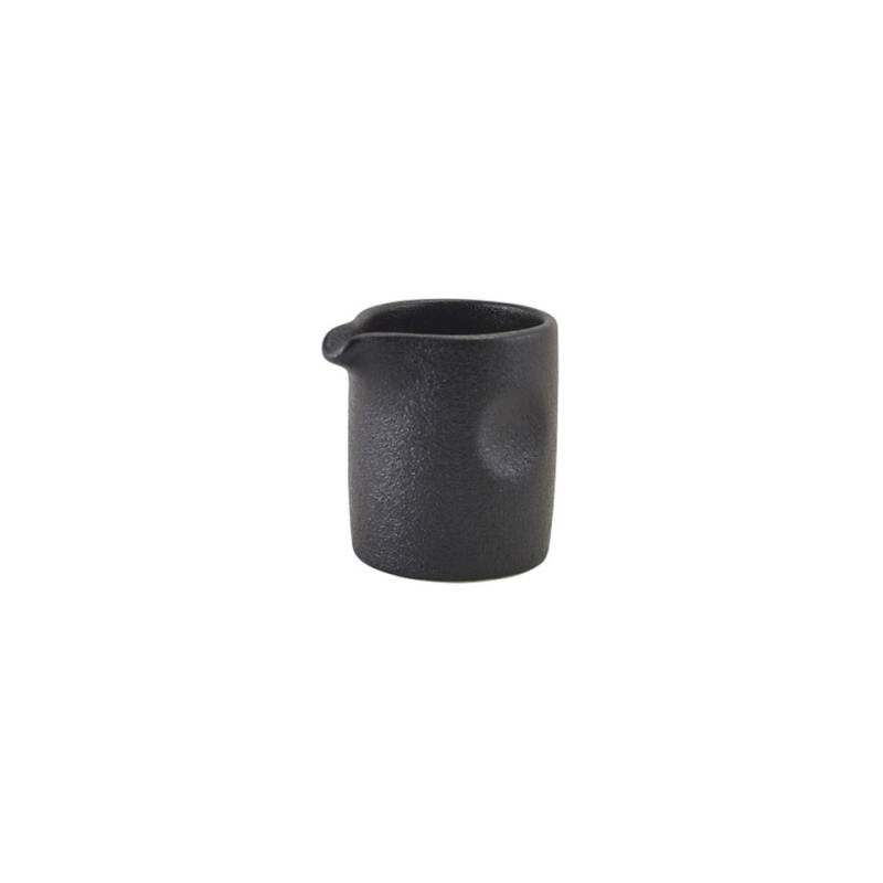 Mini lattiera e salsiera in stoneware nero cl 9