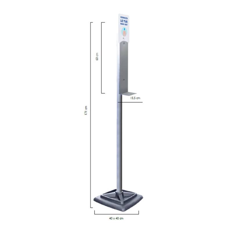 Universal single-sided column with painted steel support 67.32 inch