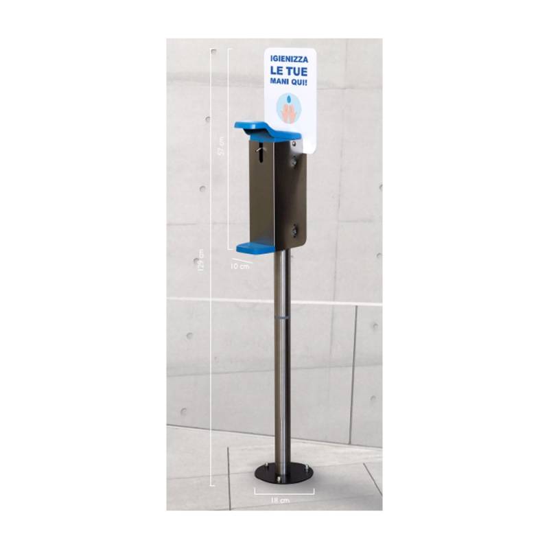 Colonna con dispenser a gomito da esterno in acciaio inox cm 129