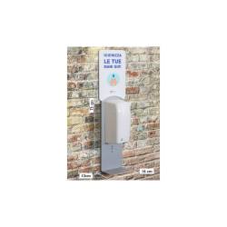 Supporto murale universale con dispenser automatico in acciaio verniciato cm 73x16x13