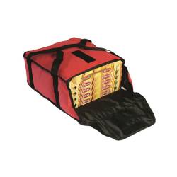 Borsa termica per pizza in nylon rosso cm 43x42x19