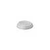 Disposable lid with hole for coffee cup in white cpla