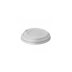 White cpla organic cap cup lid