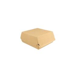 Brown corrugated cardboard burger holder 6.89x7.08x2.95 inch