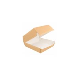 Brown corrugated cardboard burger holder 6.89x7.08x2.95 inch