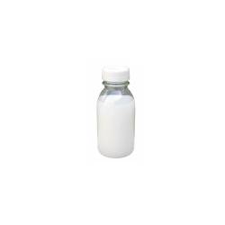 Transparent pet bottle with white cap 8.45 oz.