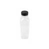 Transparent pet bottles with black cap 16.90 oz.