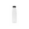 Transparent pet bottles with black cap 16.90 oz.