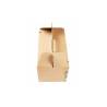 Scatola box per asporto in cartone marrone con decoro cm 24,5x13,5x12