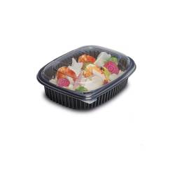 Cookipack black polypropylene container 0.26 gal