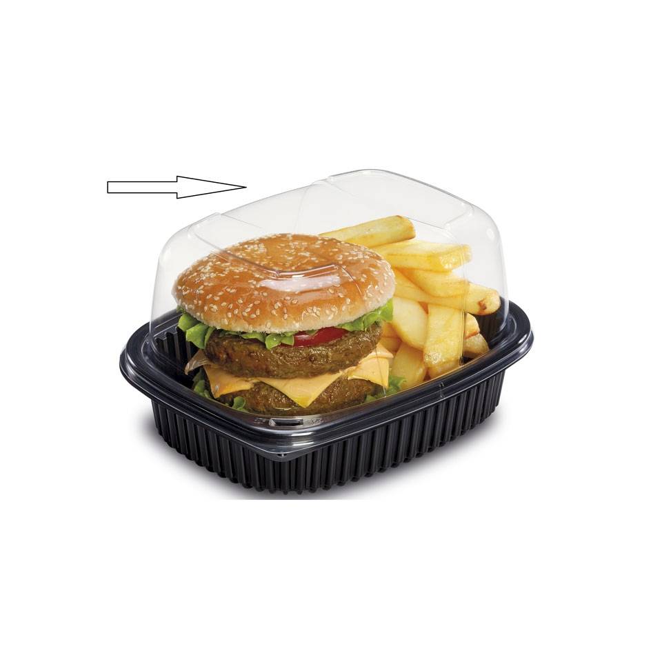 Cookipack transparent polypropylene convex lid