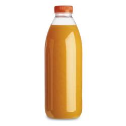Bottiglia Servipack in pet trasparente con tappo arancione lt 1