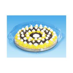 Scatola per torta Patipack in apet trasparente cm 26x26x5 