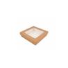 Brown paper container window lid 7.28x7.28x1.57 inch