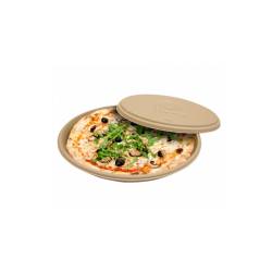 Natural bagasse lid for Bionic pizza plate 14.33 inch