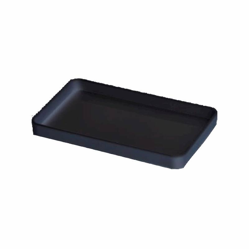 Black pbt buffet tray 8.66x5.51x0.79 inch