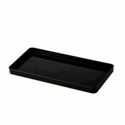 Pbt black buffet tray 12.20x6.30x0.79 inch