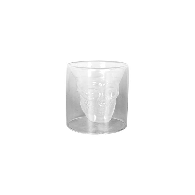 Bicchiere teschio Calavera in vetro trasparente cl 9