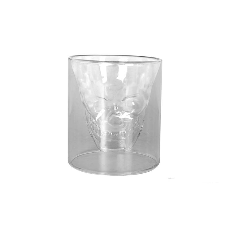 Bicchiere teschio Calavera in vetro trasparente cl 24