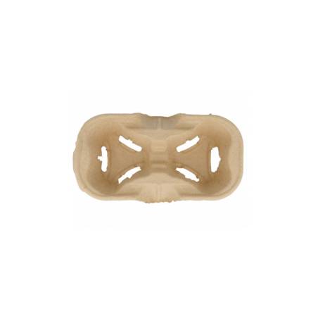 Contenitore asporto 2 tazze in cartone naturale cm 21x10,5
