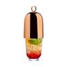 Hepburn Nude 2-piece shaker in glass and copper-plated steel cl 50