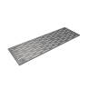 Bar mat in gomma argento con griglia in acciaio cm 60x20