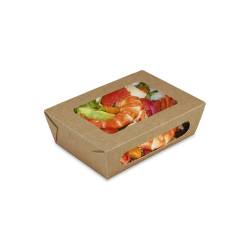Nomipack windowed brown paper container 8.07x5.51x2.36 inch
