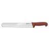 Coltello BBQ affettare olivato Sanelli Ambrogio in acciaio con manico in pp marrone cm 28