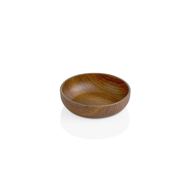 Wood effect ps cup 11x3 cm