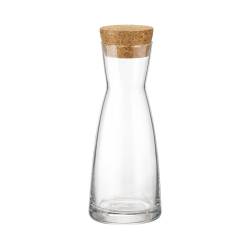 Bormioli Rocco Ypsilon glass carafe with cork stopper 0.26 gal