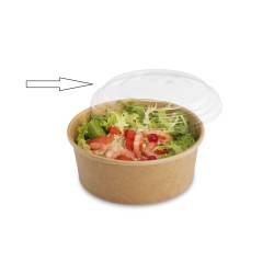 Tusipack lids for Salad Rond containers in transparent rpet cm 15,5
