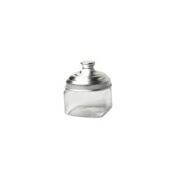 Square glass jar with aluminum cap 16.90 oz.