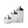 Square glass jar with aluminum cap 0.26 gal