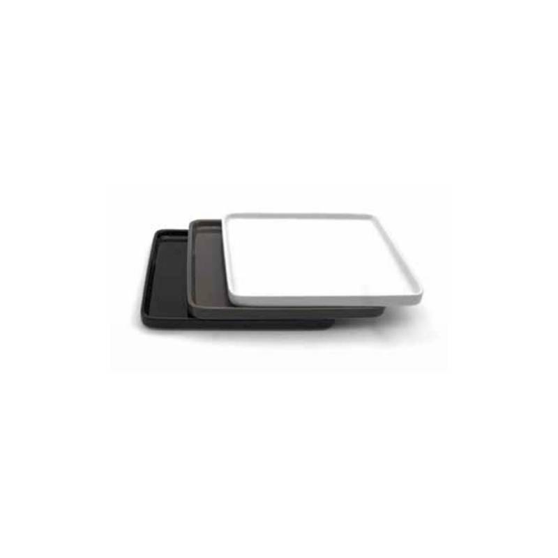 Black porcelain square tray 5.90x5.90 inch