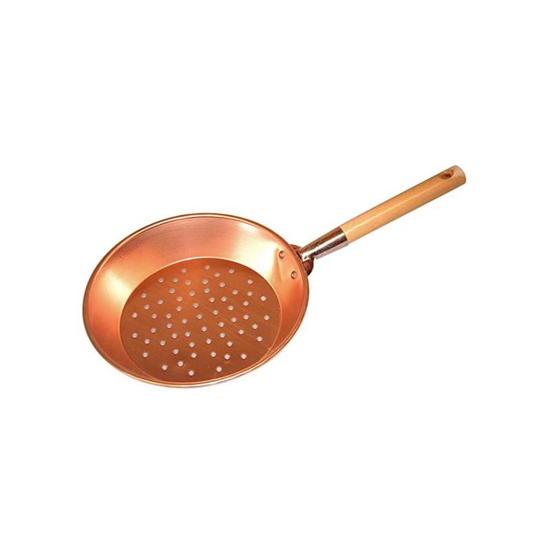 Perforated copper chestnut frying pan 10.23 inch