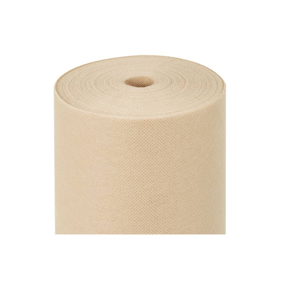 Pre-cut cream spunbond tablecloth roll 165.35x3.93 ft