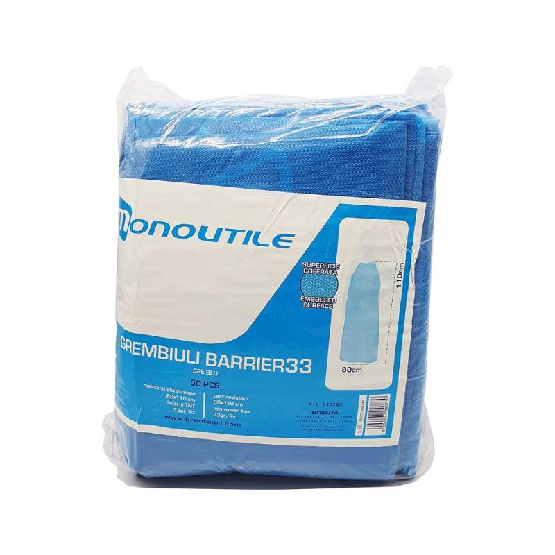 Grembiule riutilizzabile in pvc blu