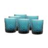 Bicchiere acqua Broadway in vetro blu cl 30